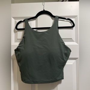 Lululemon Align High-Neck crop tank, size 12 in color Smoked Spruce